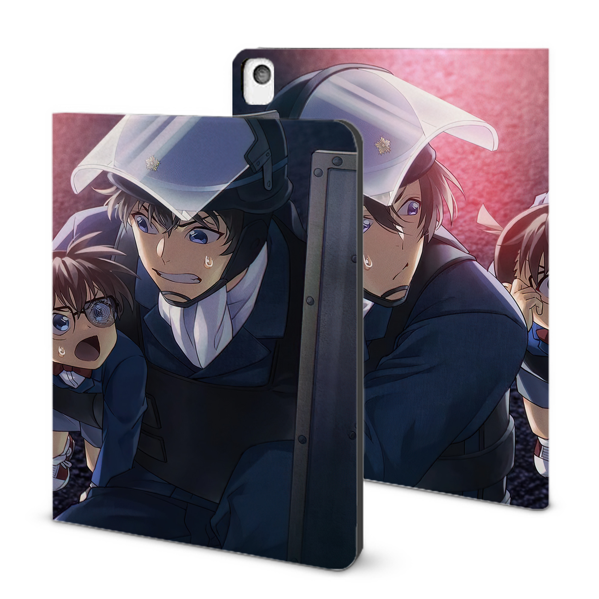 （画像用） 名探偵コナン Detective Conan IPadケース ペンホルダー付き ブックスタイルデザイン